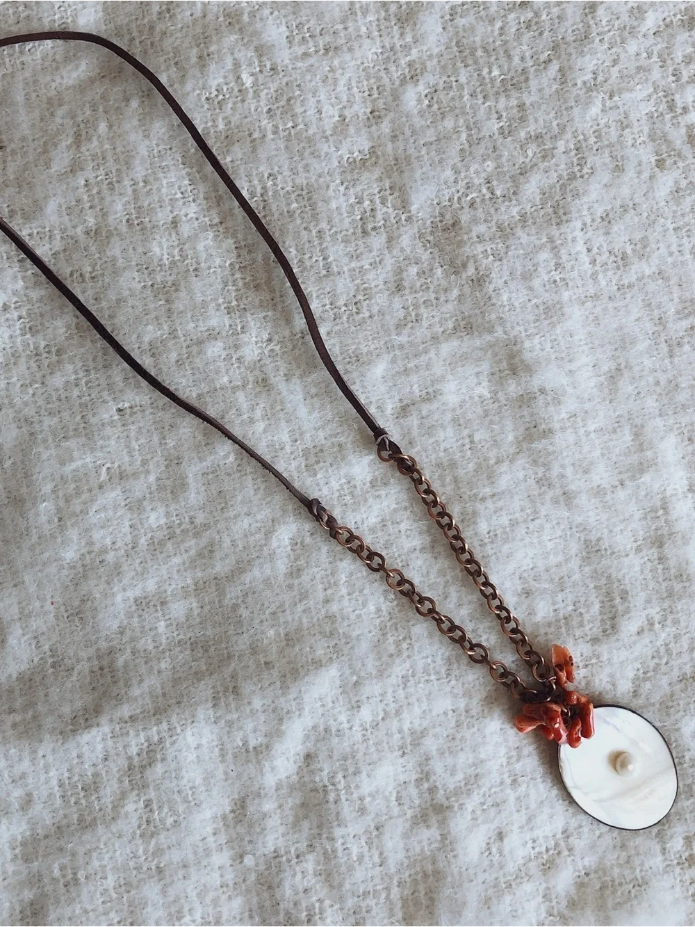 NWOT Handmade 2010's Seashell Necklace Boho Style Summer Beach Vibes Natural Kei